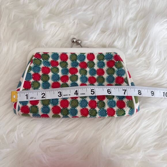 Isabella Fiore | Women’s Dot & Dash Beaded Polkadot Bag Crossbody Clutch Handbag - Picture 6 of 7